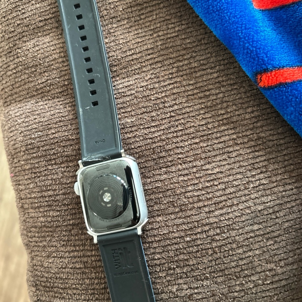 Black Smartwatch with Silver Frame